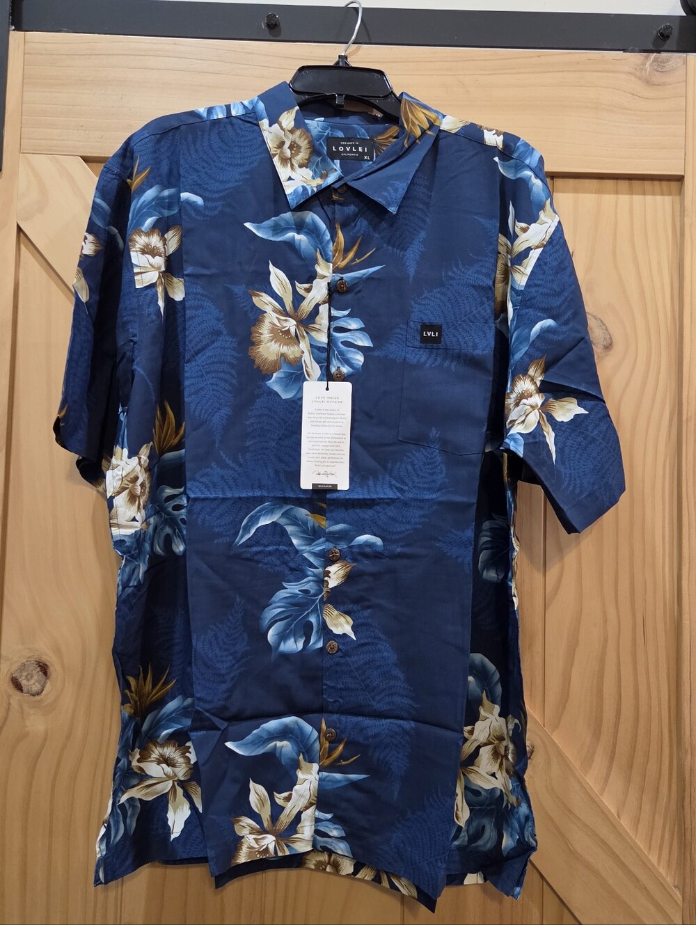 NWT | Lovelei Ranch Navy Blue Horizon "I'm With Her" Button Down Shirt | XL